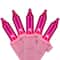 50ct Pink Mini Valentine&#x27;s Day Light Set 10ft Pink Wire